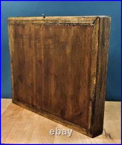 Ancien cadre d'entomologie 17 papillons taxidermie insecte vintage etude