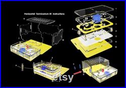 Ant-Resin Flat Humidity with Ant Nest Feeding Area Acrylic Ant Farm, Insect Antvilla Advanced Fancy Pet for House Ant,Anthill for Breeding