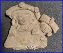 Art précolombien tête en terre cuite civilisation Maya 2600 av 1520 ap. J.C.