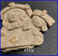 Art précolombien tête en terre cuite civilisation Maya 2600 av 1520 ap. J.C.