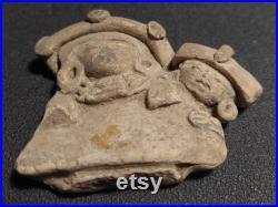 Art précolombien tête en terre cuite civilisation Maya 2600 av 1520 ap. J.C.