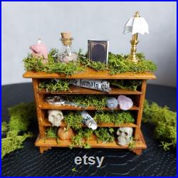 Autel de sorcière miniature Étagère ésotérique garnie et fioles