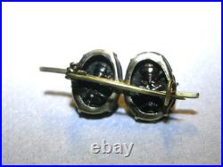 Authentique Bijoux Scarabée Taxidermie Insecte Broche Ancienne Jewel Pl Or