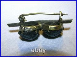 Authentique Bijoux Scarabée Taxidermie Insecte Broche Ancienne Jewel Pl Or