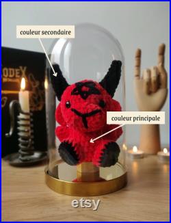 Baphomet au Crochet sous Cloche à Personnaliser démon, globe en verre, décoration gothique, cabinet de curiosité