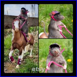 Black Rat équitation Breyer Figurine de cheval Anthropomorphique SO CUTE thème rose