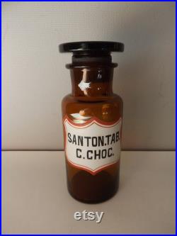 Bouteille de pharmacie en verre Flacon médical d'apothicaire cabinet de curiosités collection médecine salle de bains vintage