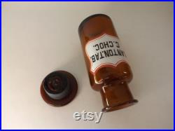 Bouteille de pharmacie en verre Flacon médical d'apothicaire cabinet de curiosités collection médecine salle de bains vintage