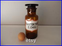 Bouteille de pharmacie en verre Flacon médical d'apothicaire cabinet de curiosités collection médecine salle de bains vintage