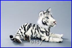 Cadeau unique pour enfants personnalisé, portrait de tigre blanc, chambre d enfant, cadeau de 5ème anniversaire, jouet animal, animal en peluche, jouet en peluche pour fille