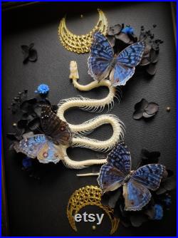 Cadre Vintage Serpent et ses Papillons