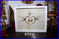 Cadre araignée Nephila vitiana véritable naturalisé encadrée cabinet de curiosité collection sorcière odditites Witch decor coeur dark love Cadre araignée Nephila vitiana véritable naturalisé encadrée cabinet de curiosité collection sorcière odditites Witch decor coeur dark love