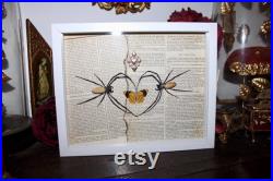 Cadre araignée Nephila vitiana véritable naturalisé encadrée cabinet de curiosité collection sorcière odditites Witch decor coeur dark love Cadre araignée Nephila vitiana véritable naturalisé encadrée cabinet de curiosité collection sorcière odditites Witch decor coeur dark love