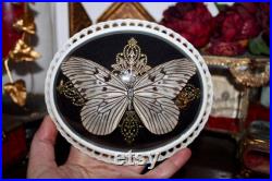 Cadre bombé ancien papillon le grand planeur idea leuconoe cabinet curiosité entomologie naturalisé taxidermie witch decor Cadre bombé ancien papillon le grand planeur idea leuconoe cabinet curiosité entomologie naturalisé taxidermie witch decor