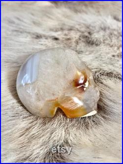 Cornaline Agate Crâne de cristal crâne en pierre