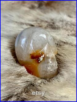 Cornaline Agate Crâne de cristal crâne en pierre