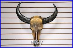Crâne énorme de tête de taureau art de sculpture crâne crâne d'animal spécimen d'animal décoration de crâne Corner Sculpture de crâne Décoration de mur