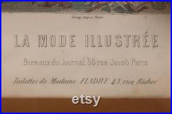 Décoratif Antique Fran ais La Mode Illustree Paris tissu embelli victorien romantique de dames Shadow Box robe mode impression 3D