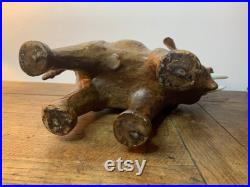 Éléphant en cuir vintage