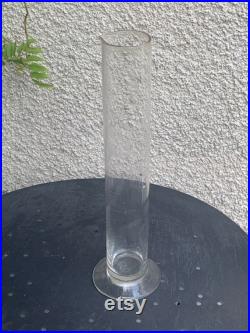 Éprouvette ancienne de 500 ml en verre avec graduation gravée main
