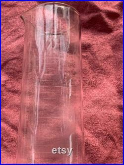 Éprouvette ancienne de 500 ml en verre avec graduation gravée main