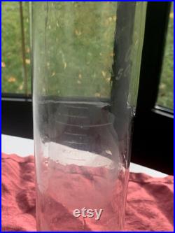 Éprouvette ancienne de 500 ml en verre avec graduation gravée main