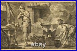 Étonnante série de 3 gravures anciennes thème taxidermie / Cabinet de curiosités