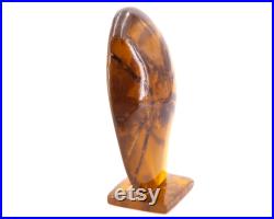 Grande résine avec inclusion d'une tarentule, années 70 araignée, Pierre Giraudon, sculpture, cabinet de curiosités, insecte