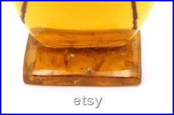 Grande résine avec inclusion d'une tarentule, années 70 araignée, Pierre Giraudon, sculpture, cabinet de curiosités, insecte