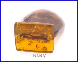 Grande résine avec inclusion d'une tarentule, années 70 araignée, Pierre Giraudon, sculpture, cabinet de curiosités, insecte