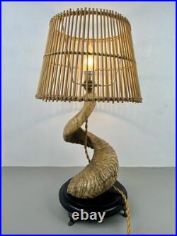 Lampe Corne de Bélier. Cabinet de Curiosités. Taxidermie Vintage