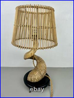 Lampe Corne de Bélier. Cabinet de Curiosités. Taxidermie Vintage