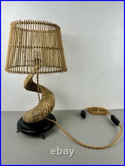 Lampe Corne de Bélier. Cabinet de Curiosités. Taxidermie Vintage