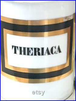 Napoléon III Antique Grand Pot à Pharmacie THERIACA en Porcelaine de Limoges de la Maison A. Collin 90 rue de Rivoli à Paris 19 siècle Napoléon III Antique Grand Pot à Pharmacie THERIACA en Porcelaine de Limoges de la Maison A. Collin 90 rue de Rivoli à Paris 19 siècle