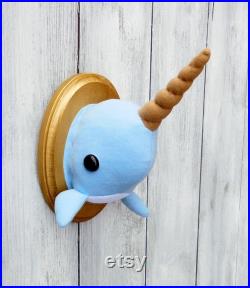 Narwhal Faux Taxidermie Home Décor Plaque 7x9 TAILLE 3