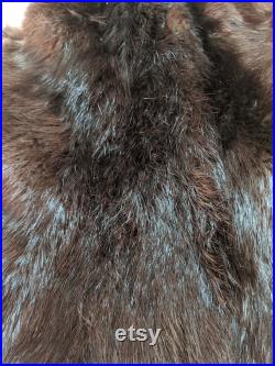 Peau Fourrure de castor NOIR du Québec, Canada, Animal trappé et tanné, fourniture et outils, cuir, trappeur canadiens, tannage, très doux,