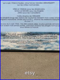 RARE Flacon officiel de sable de la plage du débarquement du D Day vintage pour les 50 ans du débarquement de la 2ème Guerre Mondiale