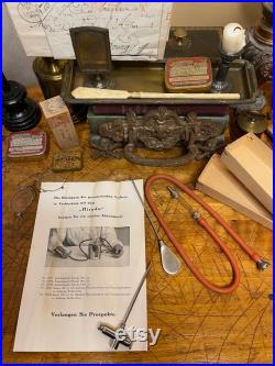 Rare Trocart pneumatique allemand KaWe complet et boîte Instrument médical vintage de collection Aspirateur Dr Potain Dr Dieulafoy Hirudo