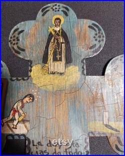 Retable croix ex-voto Mexique San Miguel de Allende Guanajuato XXème