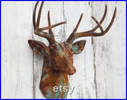Rustic Deer Head, Living Room,Deer Head Wall Decor,Farmhouse Decor,Rustic Wall Decor,Deer Gifts,Antler Gifts