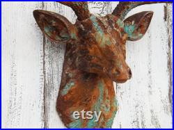 Rustic Deer Head, Living Room,Deer Head Wall Decor,Farmhouse Decor,Rustic Wall Decor,Deer Gifts,Antler Gifts
