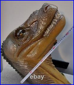 Sculpture tête de cerf murale tête de dinosaure T-rex taxidermie polystyrène