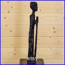 Statue tribale en bois sculpté africain SW3343