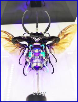 Steampunk Cyborg Coléoptère Mécanique Insectes Insectes Cinétique Sculpture Art Biomécanique Cool Idées Cadeaux Uniques pour Hommes Insect Lover Table Décor