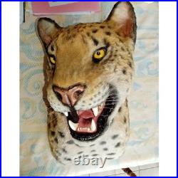 Taxidermie réplique trophée panthere en résine et fausse fourrure