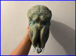 Tête de Cthulhu de 34 cm peint effet bronze