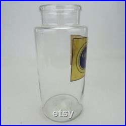 Vieux pot à pharmacie ou d'herboriste en verre soufflé Cabinet de curiosités cinnamomum sinense Collection décor verrerie de France Vieux pot à pharmacie ou d'herboriste en verre soufflé Cabinet de curiosités cinnamomum sinense Collection décor verrerie de France
