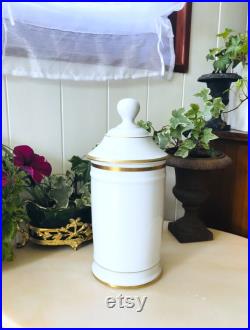 Vintage Grand Pot à Pharmacie ESPRIT DE VENUS en Porcelaine de Limoges Au Pot Galien, Collection Pharmacie, Médecine, Apothicaire France
