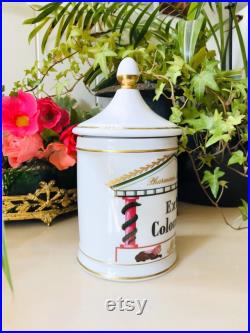 Vintage Pot à Pharmacie Ext Colombo en Porcelaine de Limoges Goumot-Labesse, Collection Pharmacie, Médecine, Apothicaire France Vintage Pot à Pharmacie Ext Colombo en Porcelaine de Limoges Goumot-Labesse, Collection Pharmacie, Médecine, Apothicaire France