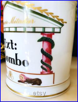 Vintage Pot à Pharmacie Ext Colombo en Porcelaine de Limoges Goumot-Labesse, Collection Pharmacie, Médecine, Apothicaire France Vintage Pot à Pharmacie Ext Colombo en Porcelaine de Limoges Goumot-Labesse, Collection Pharmacie, Médecine, Apothicaire France